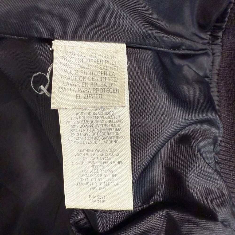 Juicy Couture Black Puffer Faux Fur Removable Hood Medium Y2K Gold Zip - Picture 7 of 16